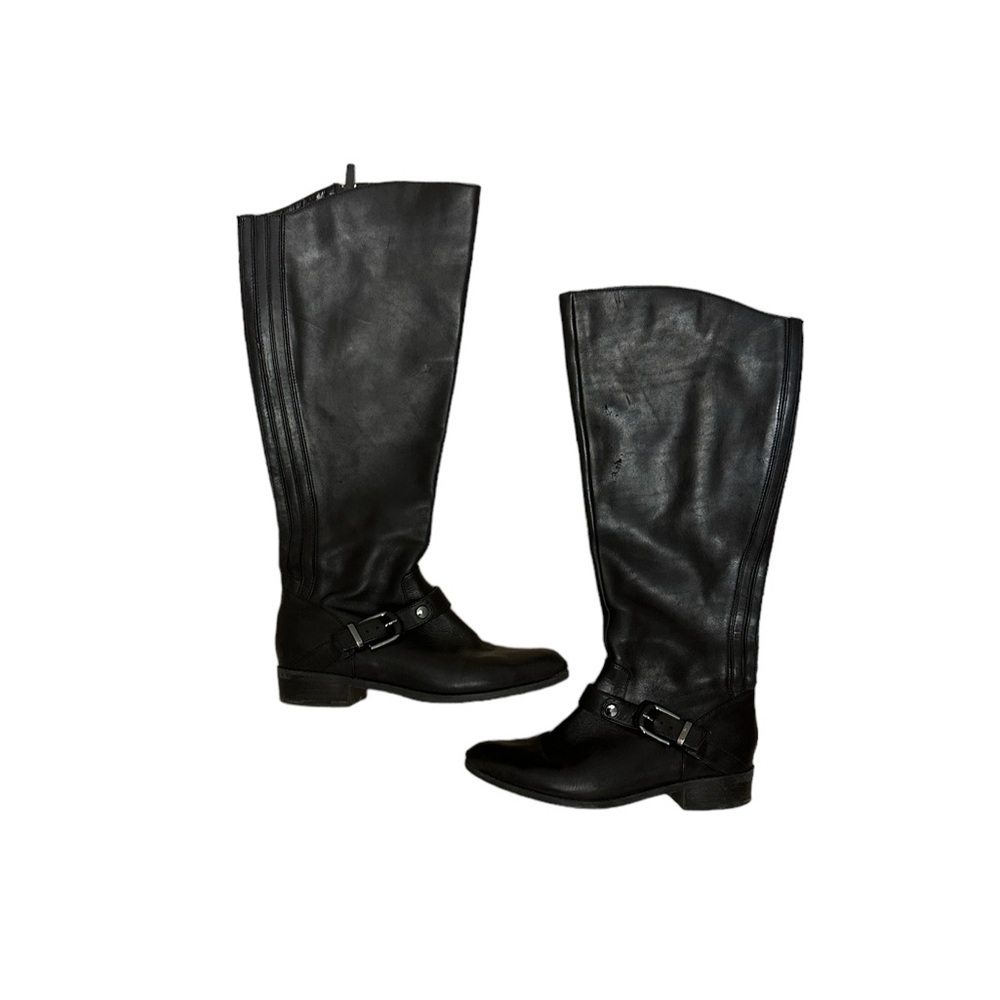 Me Too Tall Black Leather Boots Size 6.5